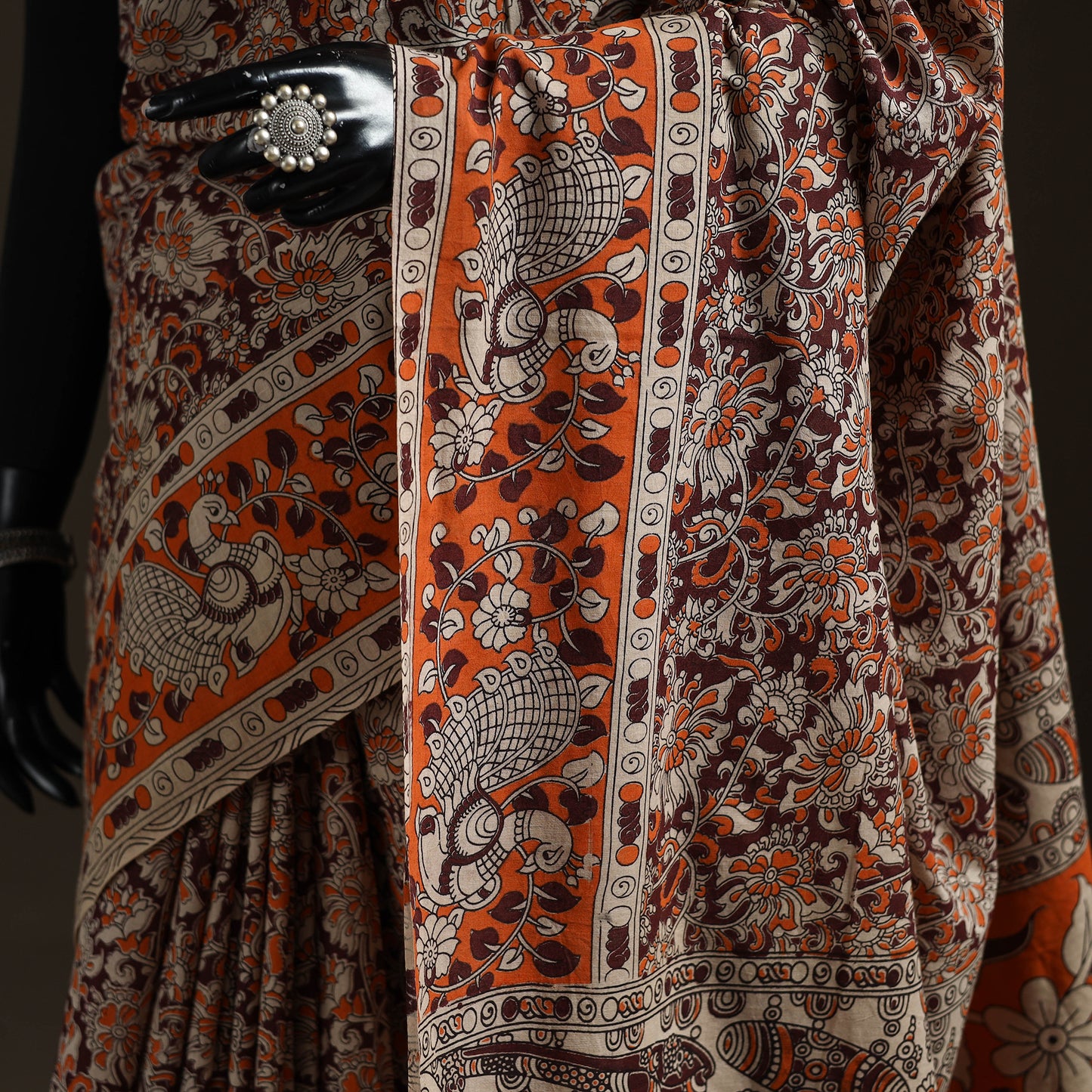 Printed Cotton Kalamkari Saree 08