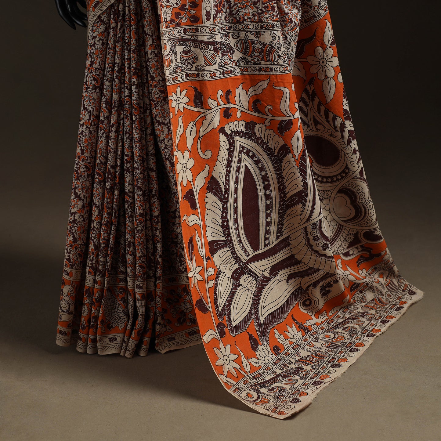 Printed Cotton Kalamkari Saree 08