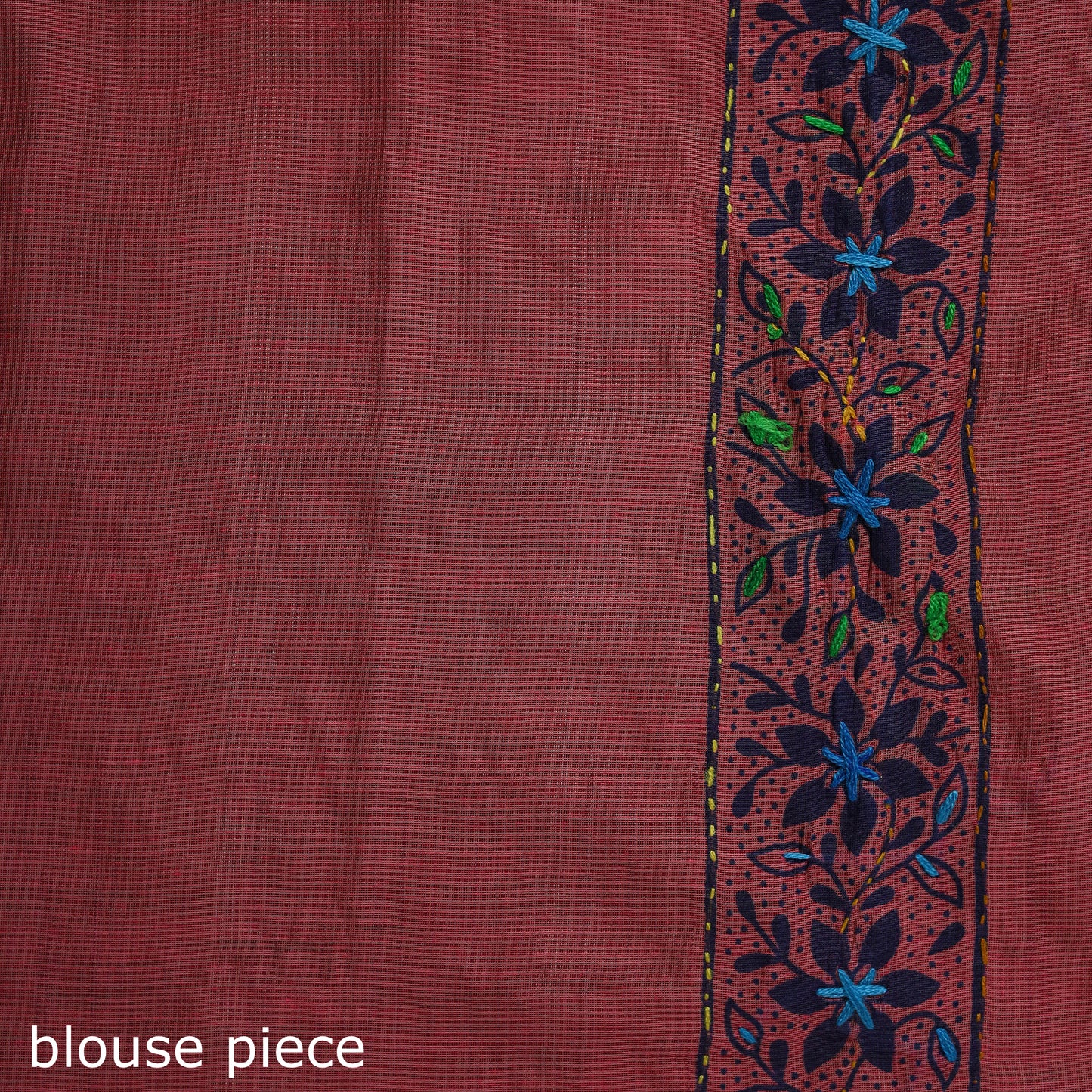 Bengal Kantha Hand Embroidery Silk Cotton Chapa Work Saree 86