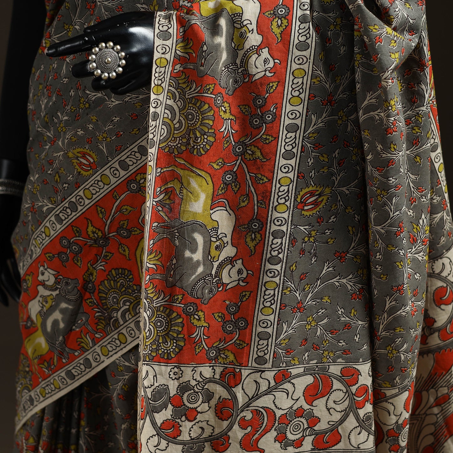 Printed Cotton Kalamkari Saree 13