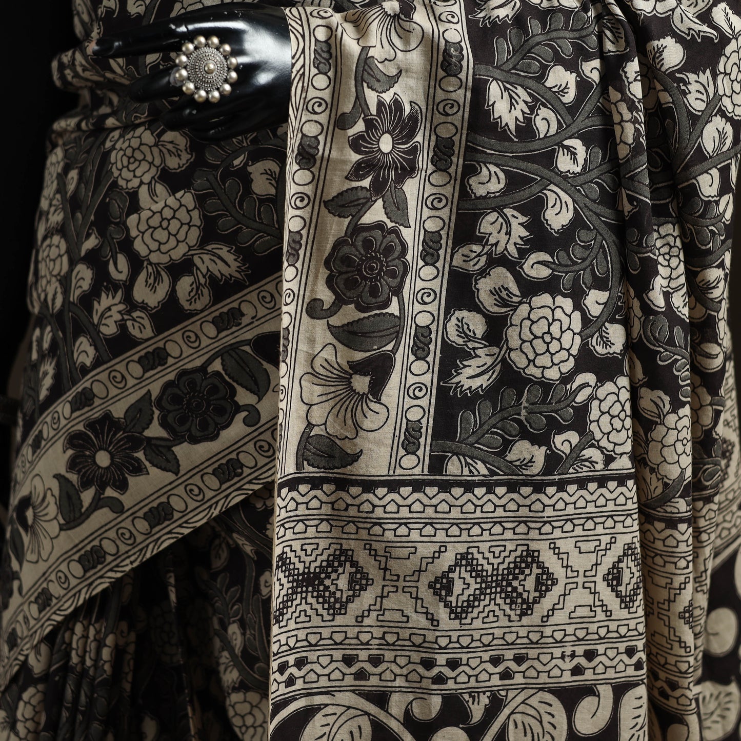 Printed Cotton Kalamkari Saree 14