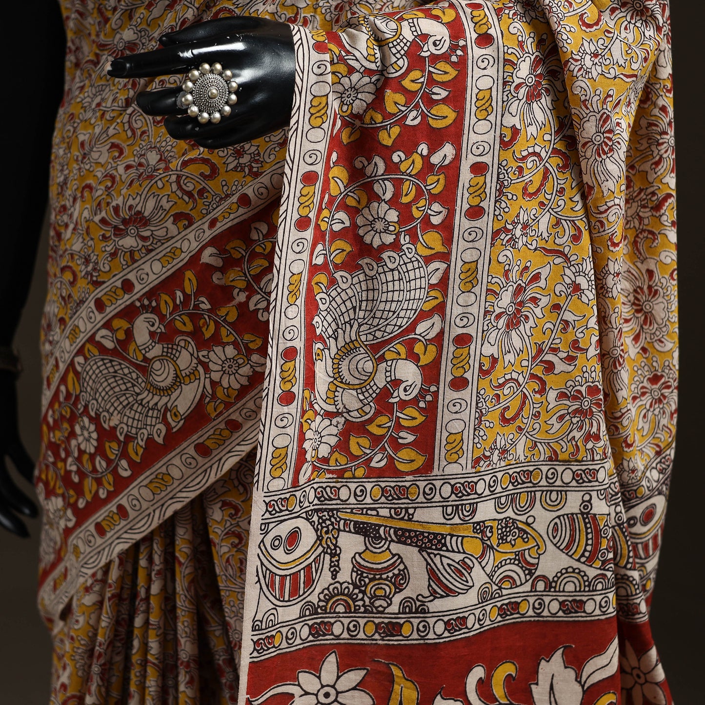 Printed Cotton Kalamkari Saree 19