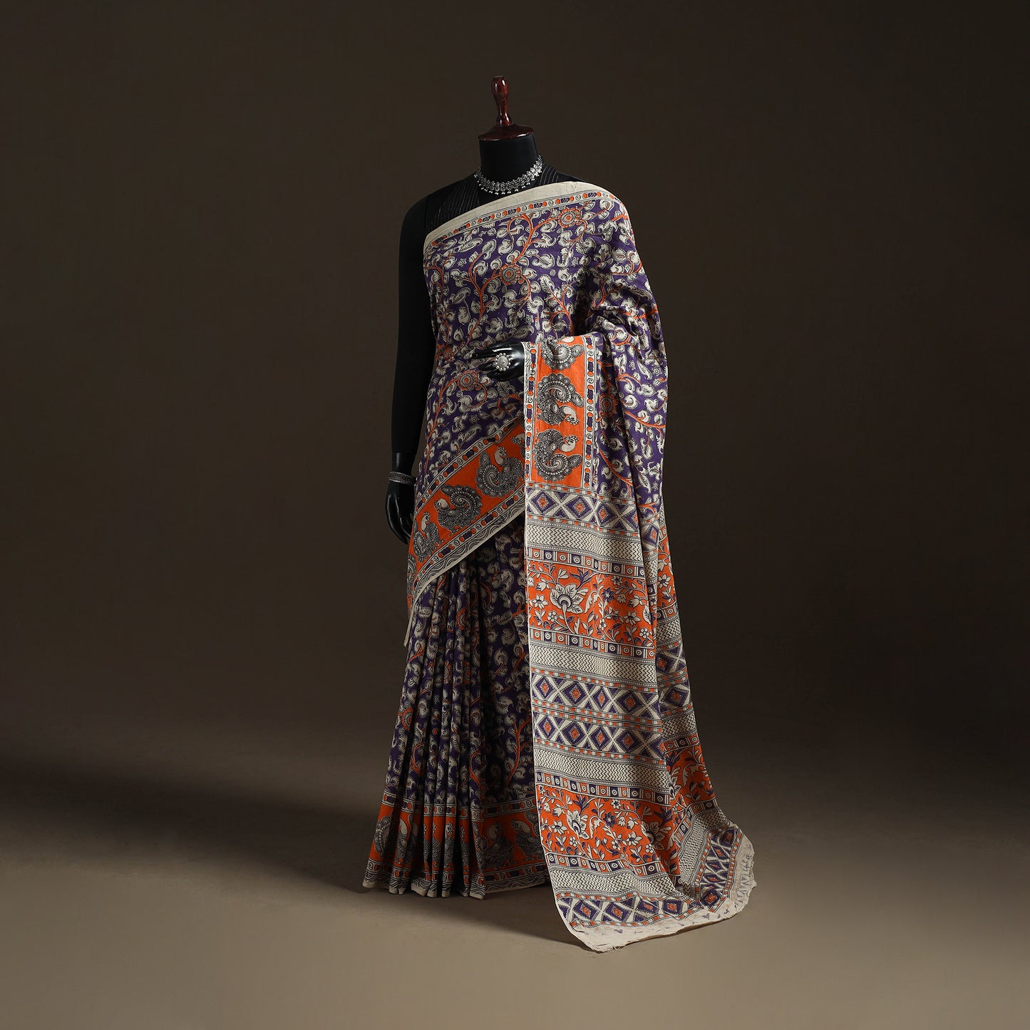 Printed Cotton Kalamkari Saree 20