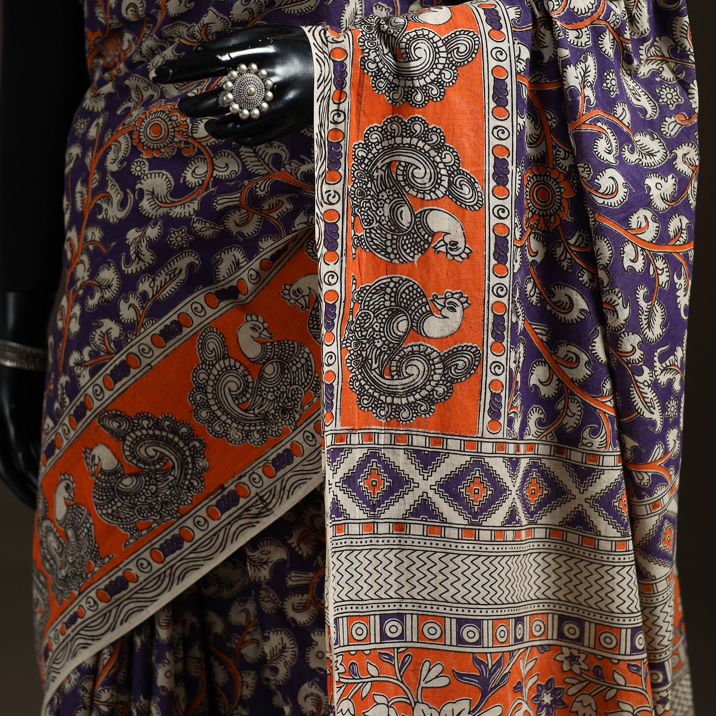 Printed Cotton Kalamkari Saree 20