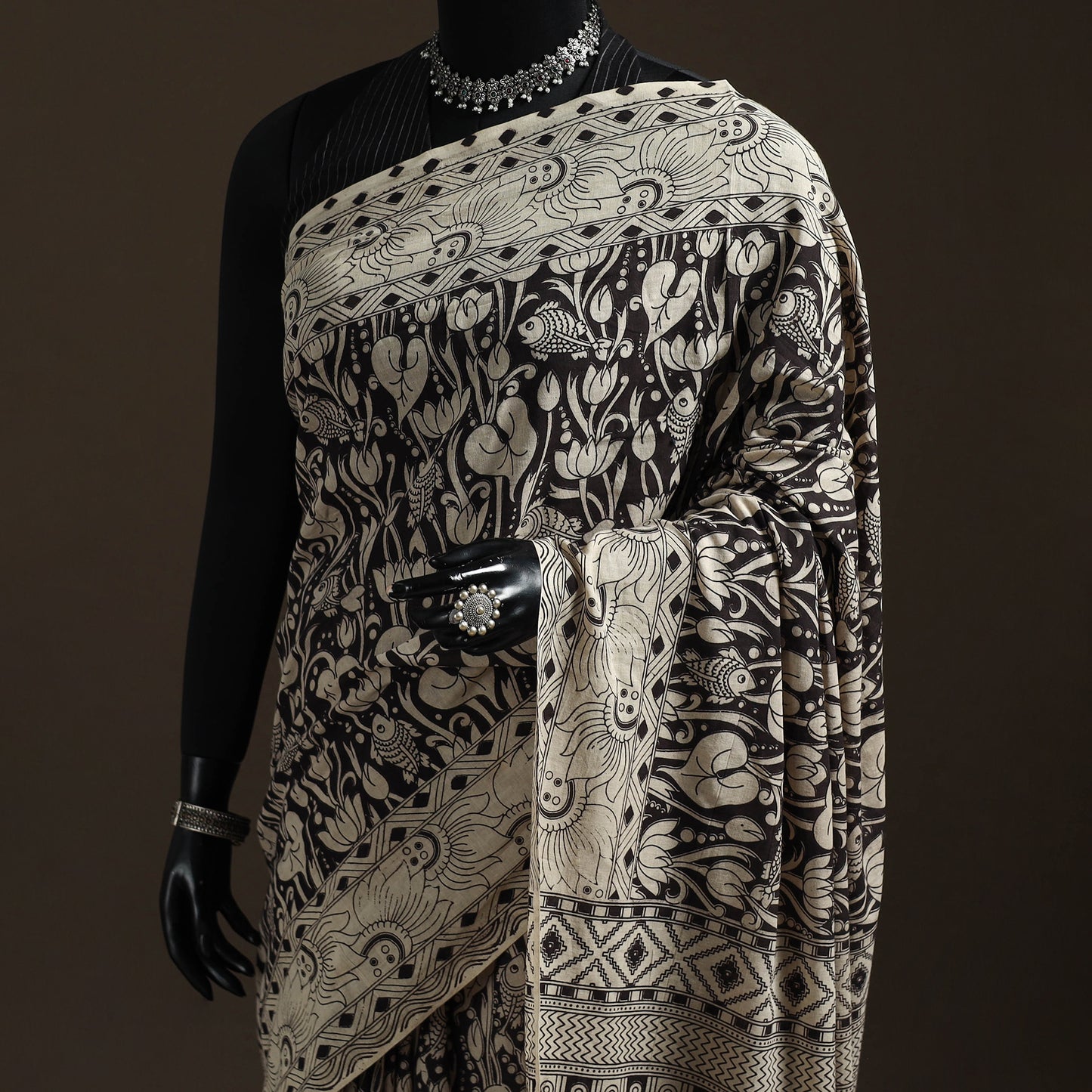 Printed Cotton Kalamkari Saree 25