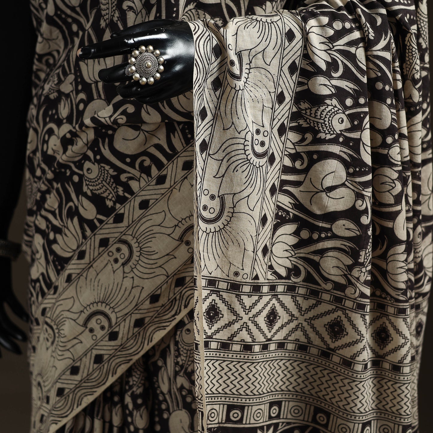 Printed Cotton Kalamkari Saree 25