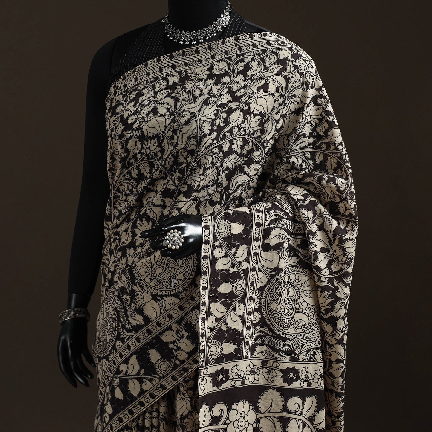 Printed Cotton Kalamkari Saree 32