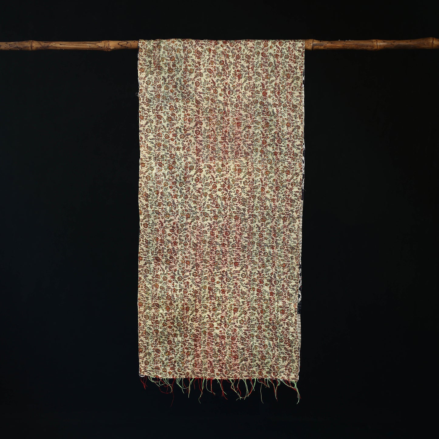 Bengal Kantha Handwork Patchwork Reversible Silk Stole 250