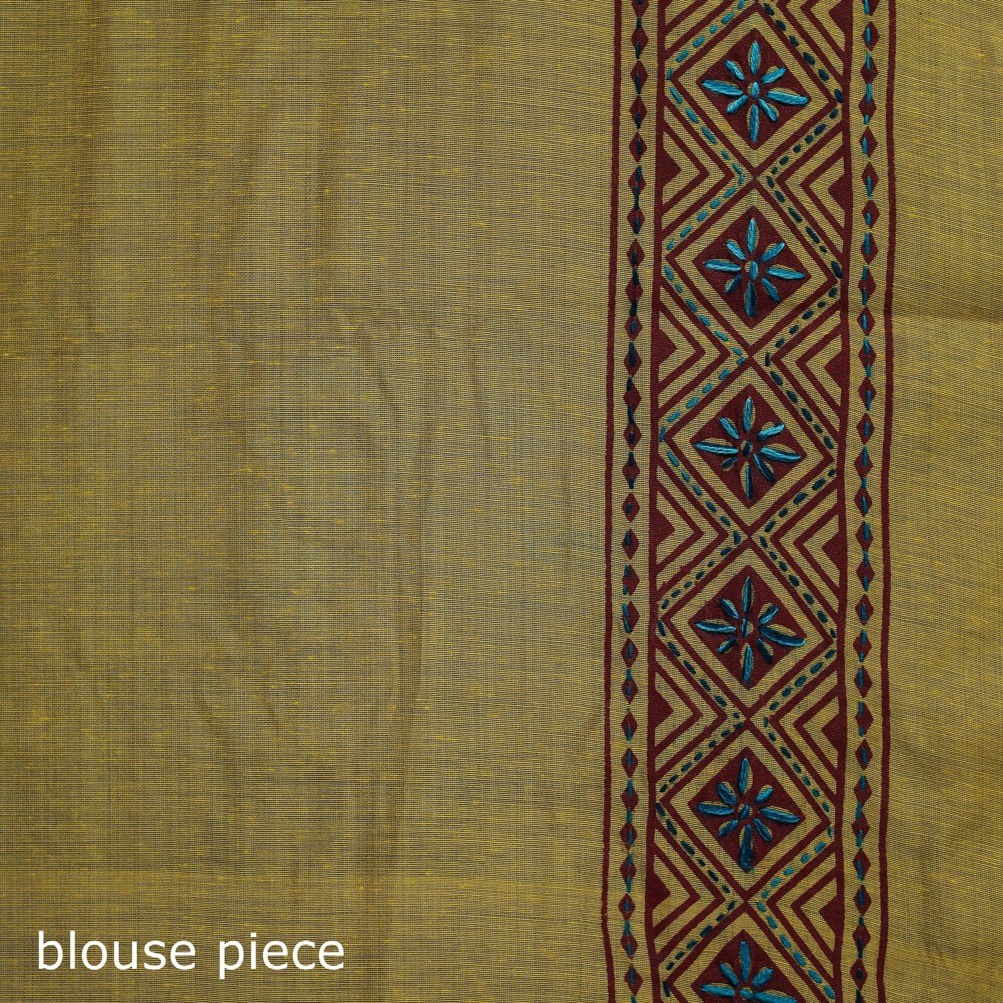Bengal Kantha Hand Embroidery Silk Cotton Chapa Work Saree 109