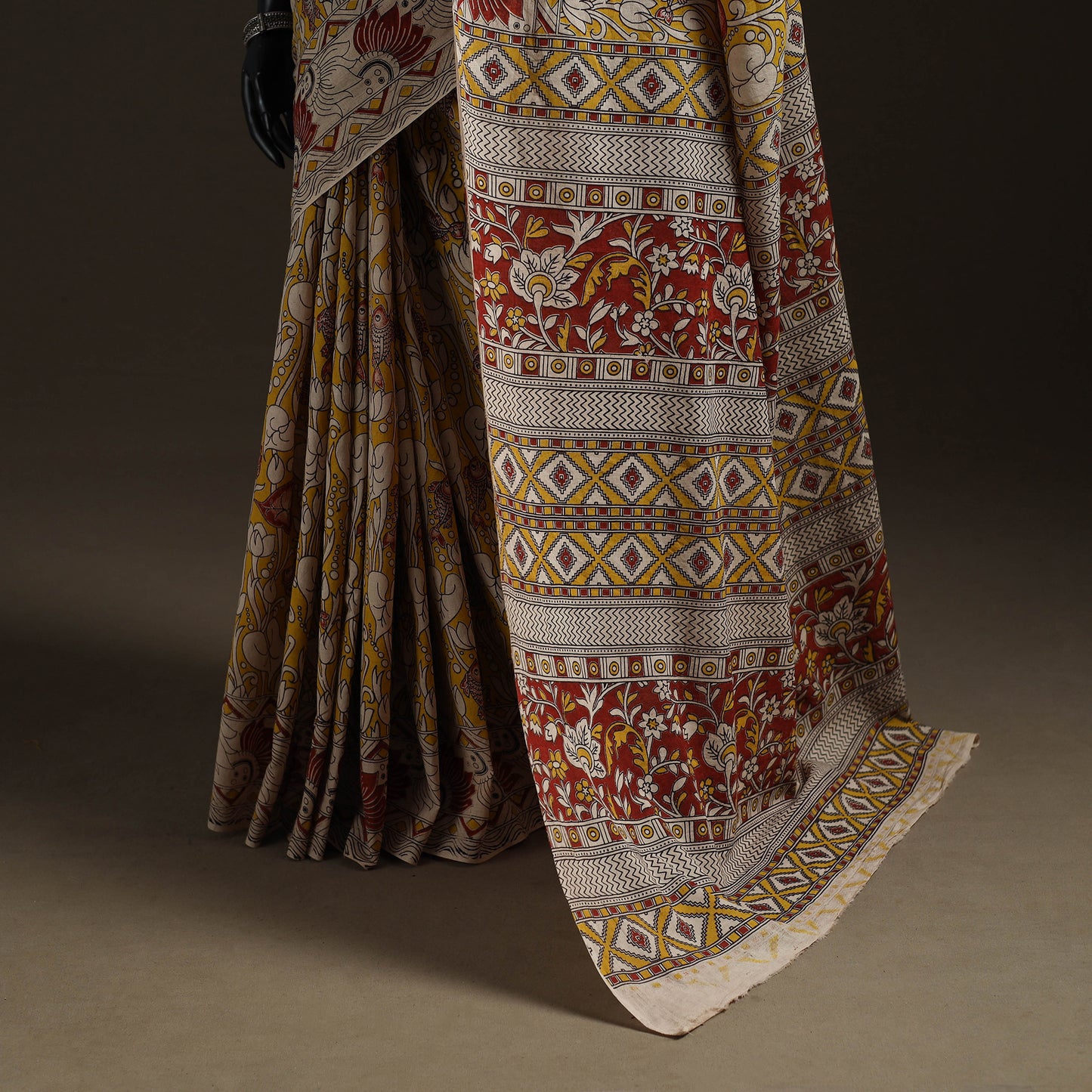 Printed Cotton Kalamkari Saree 33