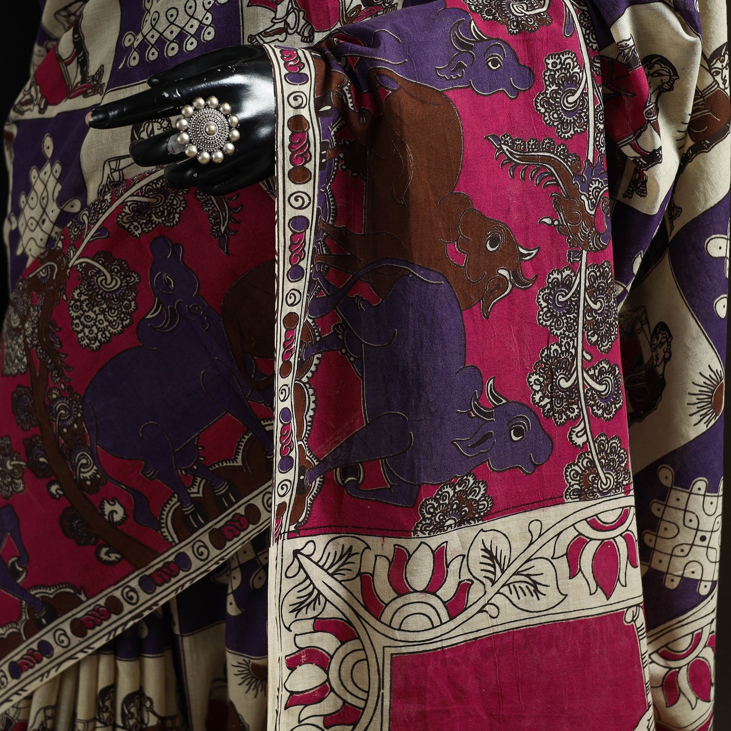 Printed Cotton Kalamkari Saree 38