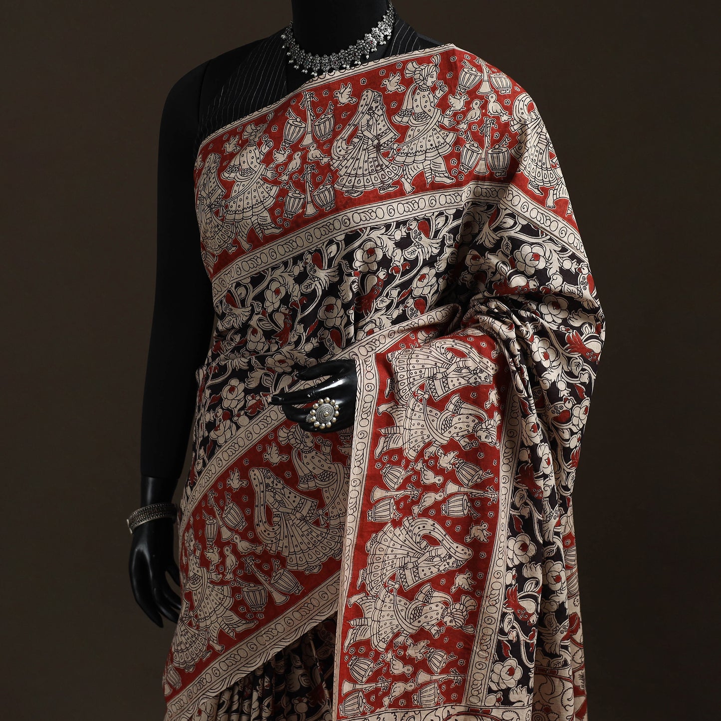 Printed Cotton Kalamkari Saree 42