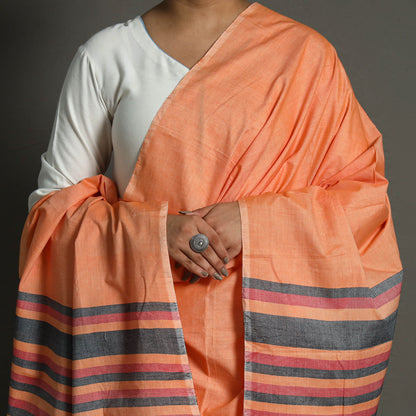 Orange - Chendamangalam Kuriappilly Handloom Cotton Dupatta 05