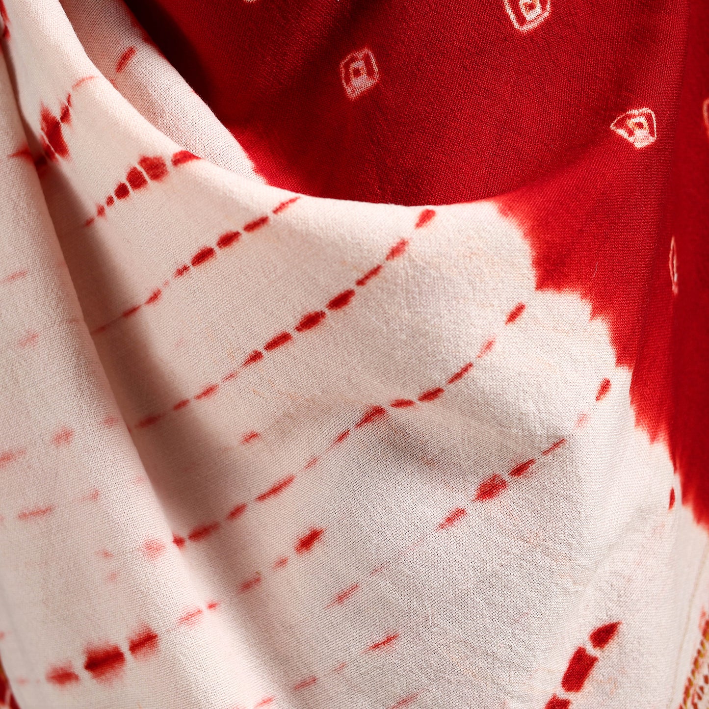 Kutch Handwoven Bandhani Merino Wool Shawl 30