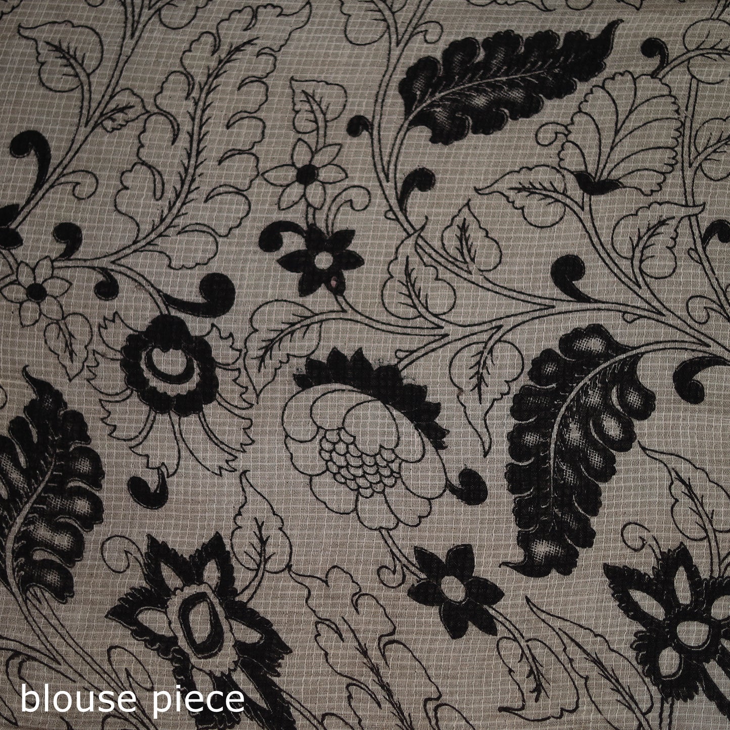 Kalamkari Printed Kota Doria Cotton Saree 10