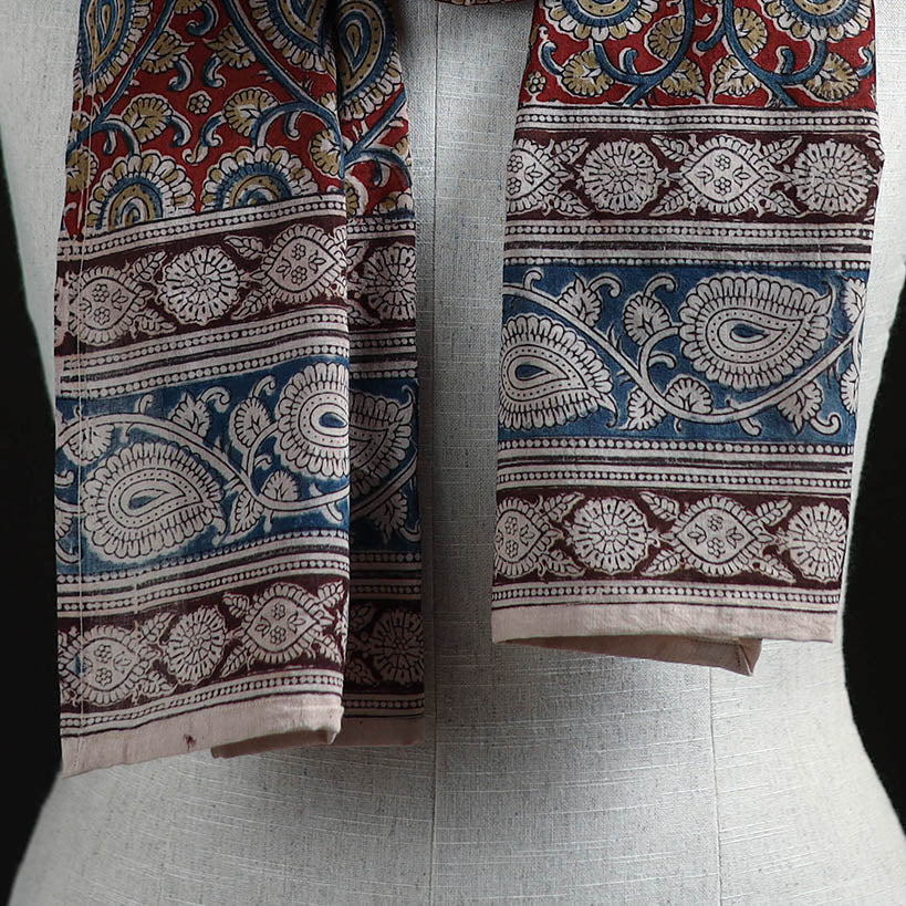 Pedana Block Print Natural Dyed Cotton Kalamkari Stole 25