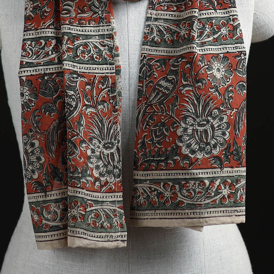 Pedana Block Print Natural Dyed Cotton Kalamkari Stole 59