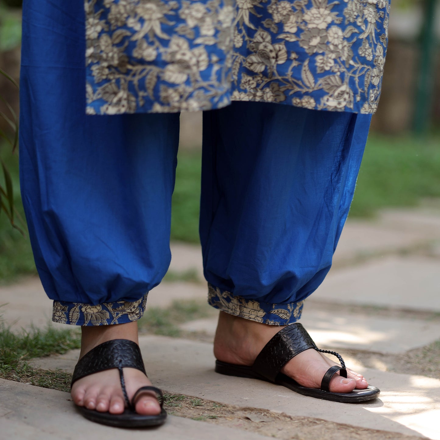 Kalamkari Kurta with Palazzo & Dupatta Set