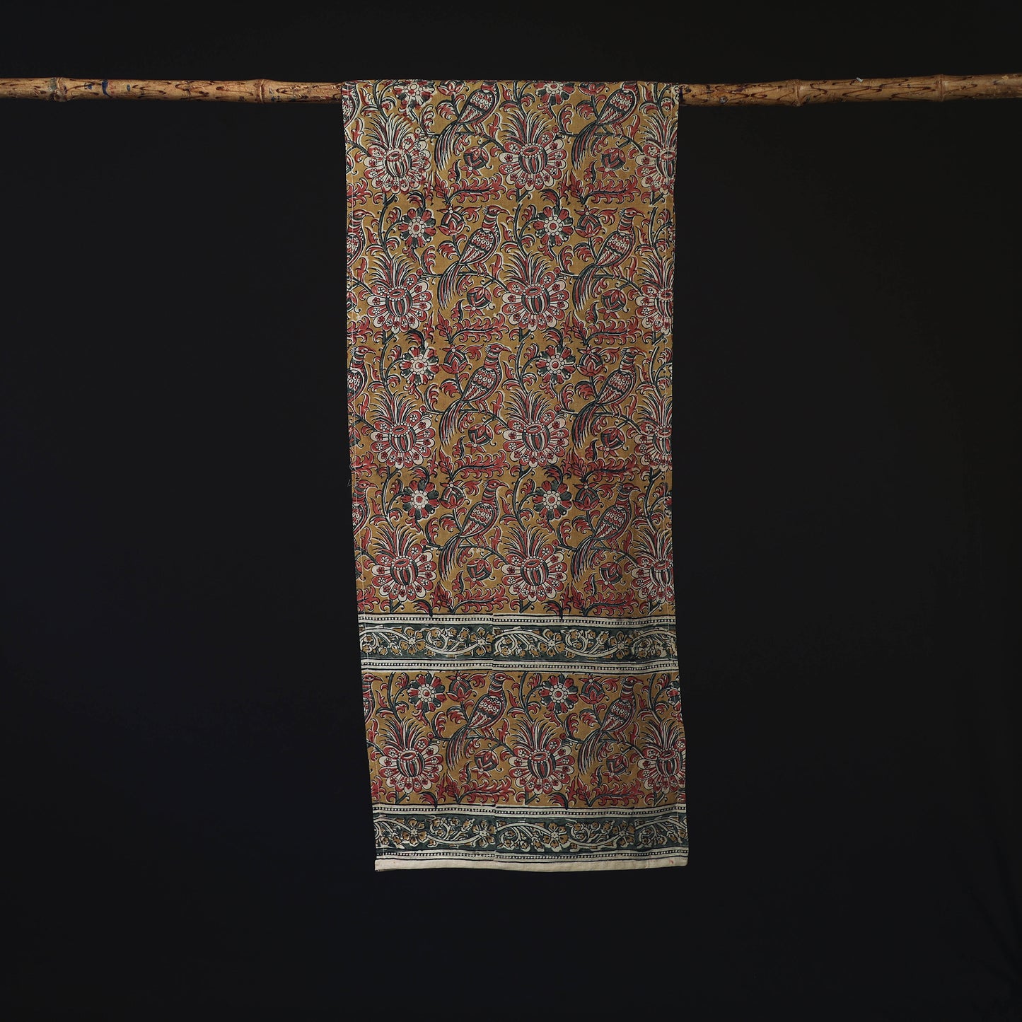 Pedana Block Print Natural Dyed Cotton Kalamkari Stole 60