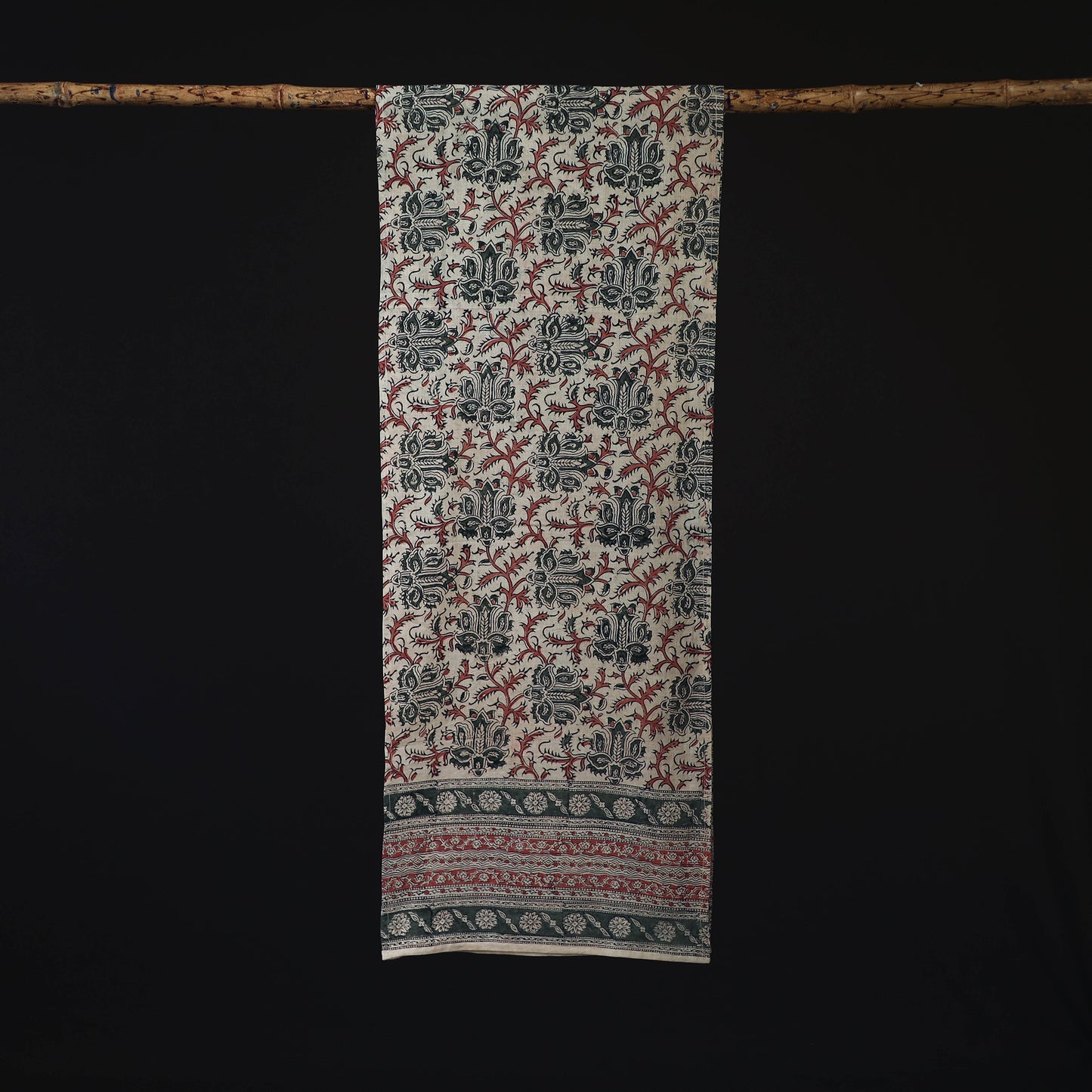 Pedana Block Print Natural Dyed Cotton Kalamkari Stole 51