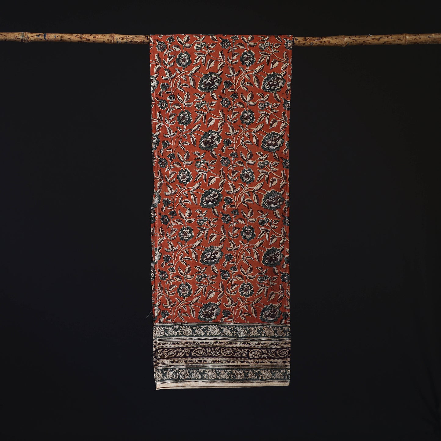 Pedana Block Print Natural Dyed Cotton Kalamkari Stole 41