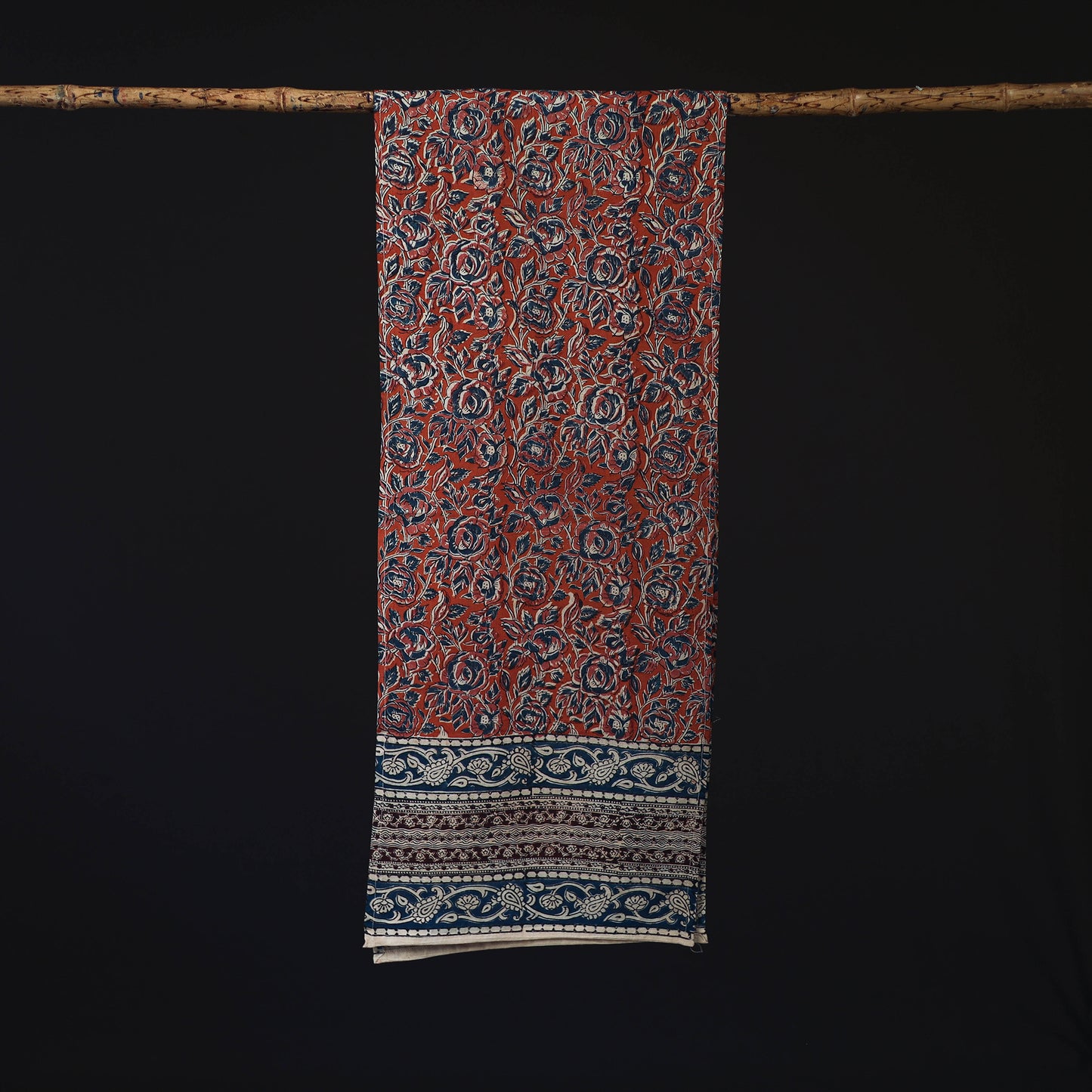 Pedana Block Print Natural Dyed Cotton Kalamkari Stole 33