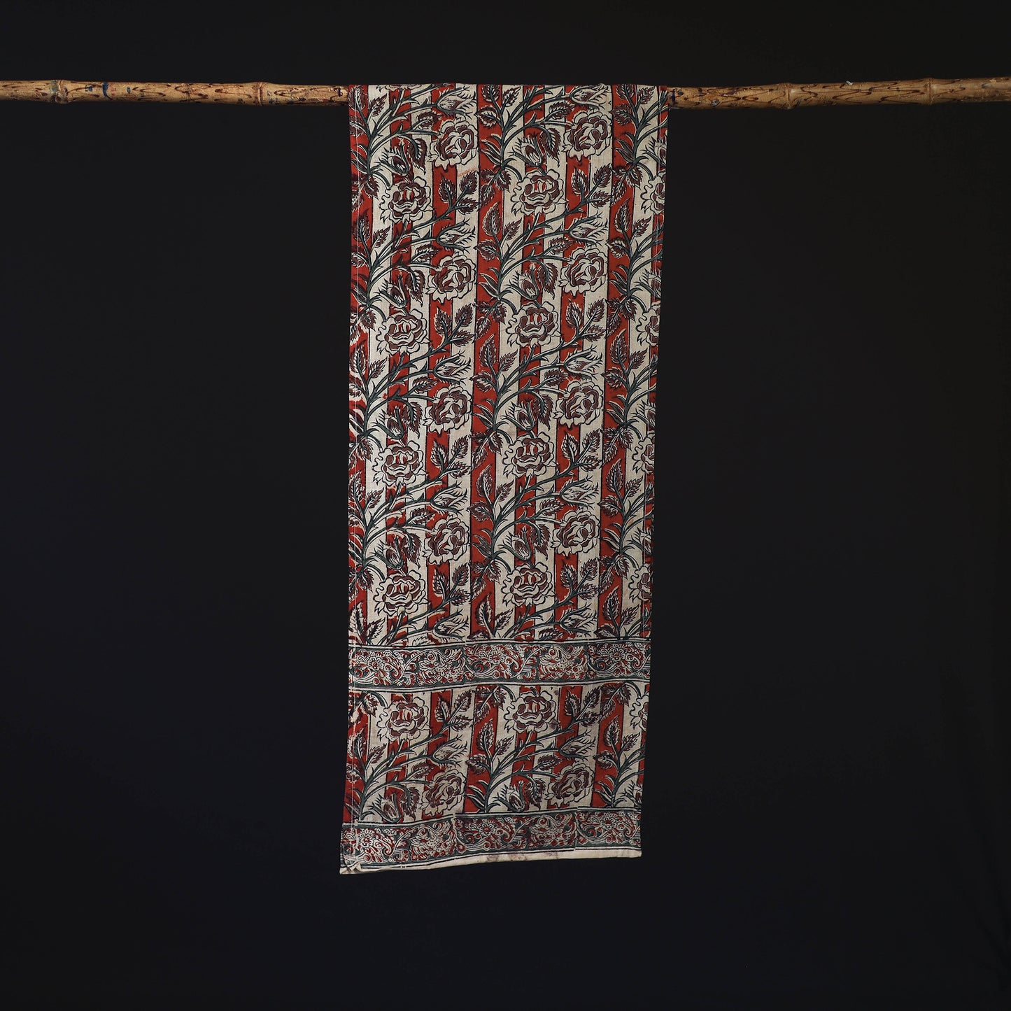Pedana Block Print Natural Dyed Cotton Kalamkari Stole 32