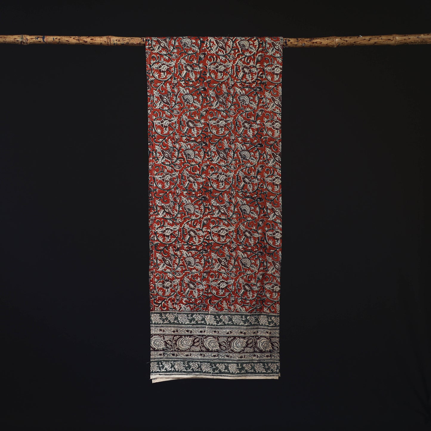 Pedana Block Print Natural Dyed Cotton Kalamkari Stole 29