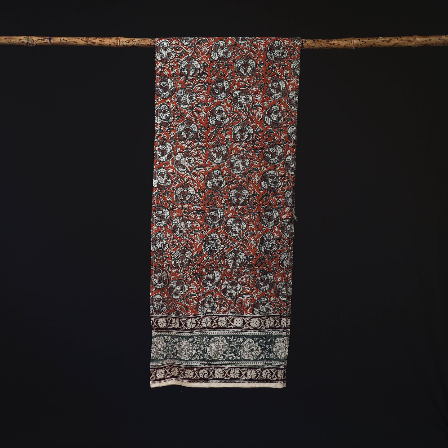 Pedana Block Print Natural Dyed Cotton Kalamkari Stole 28