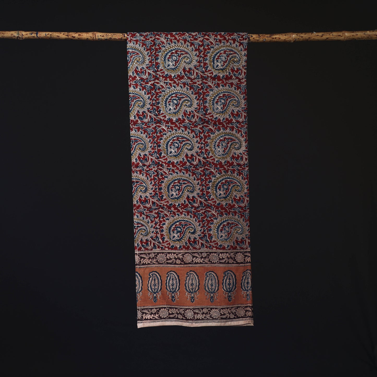 Pedana Block Print Natural Dyed Cotton Kalamkari Stole 27