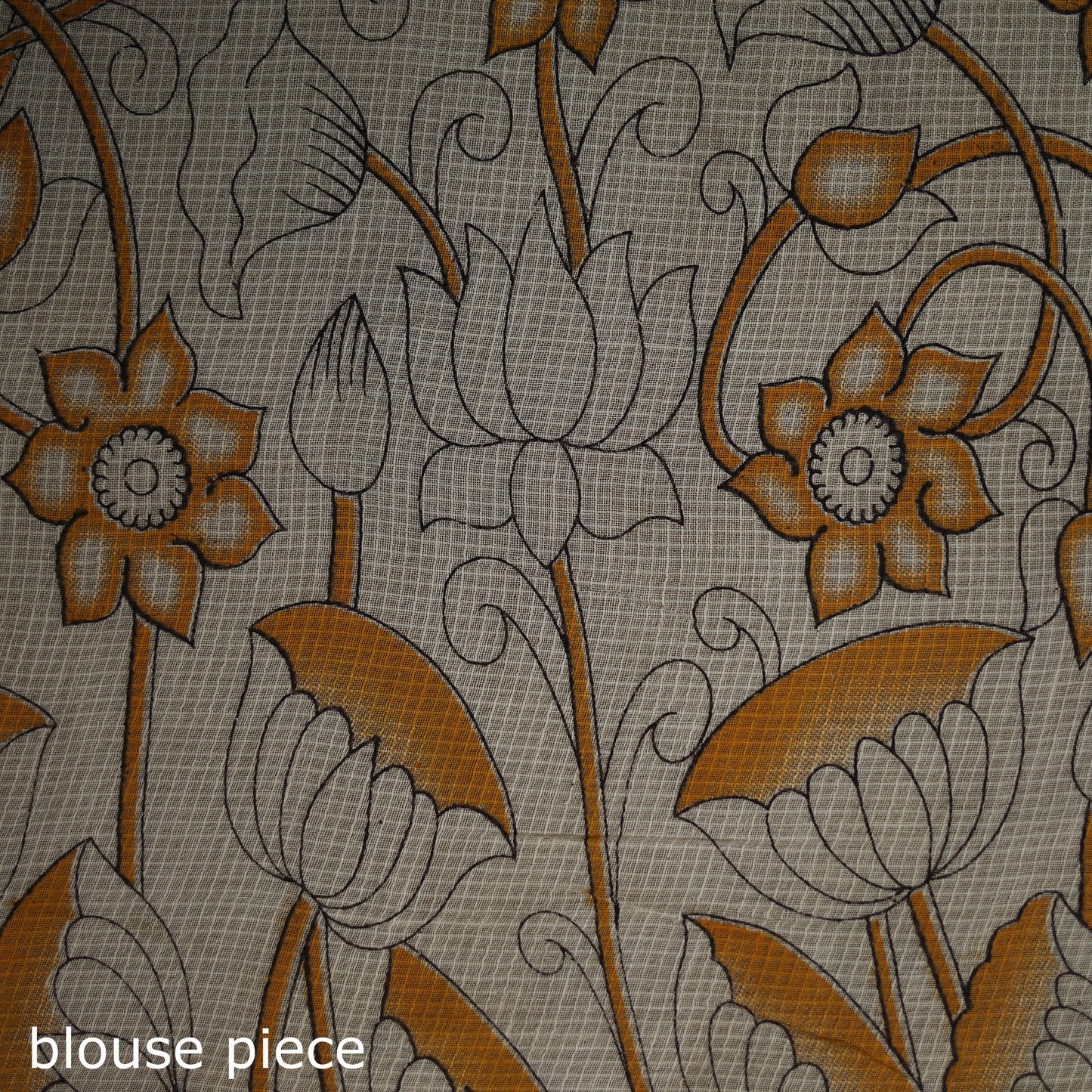Kalamkari Printed Kota Doria Cotton Saree 31