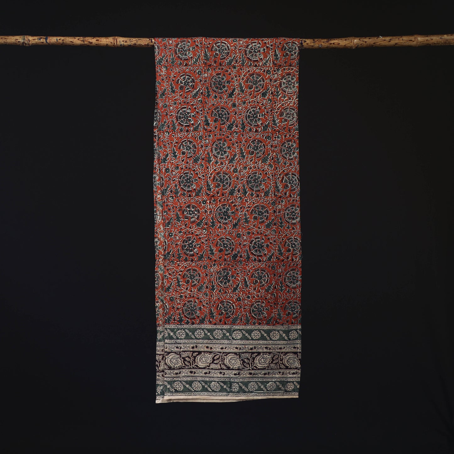 Pedana Block Print Natural Dyed Cotton Kalamkari Stole 18