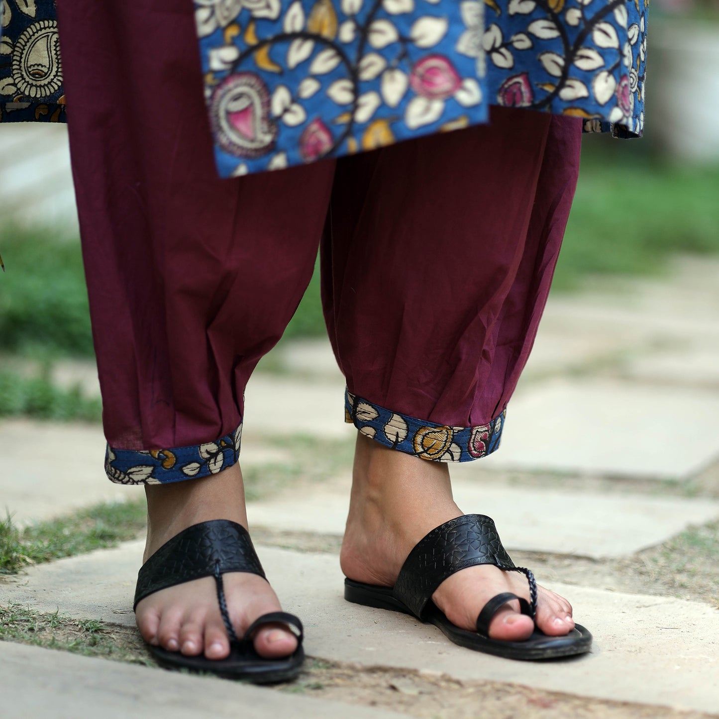 Kalamkari Kurta with Afghani Salwar Set