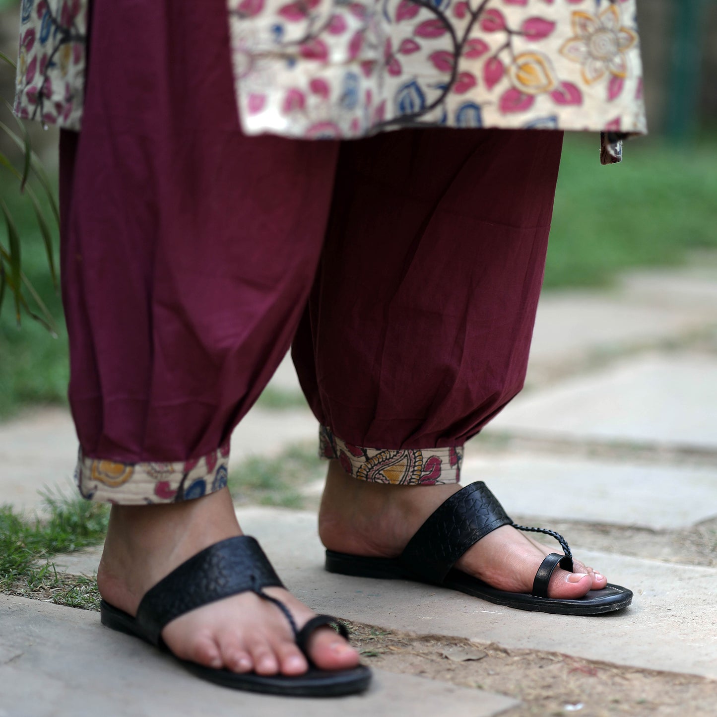 Kalamkari Kurta with Afghani Salwar Set