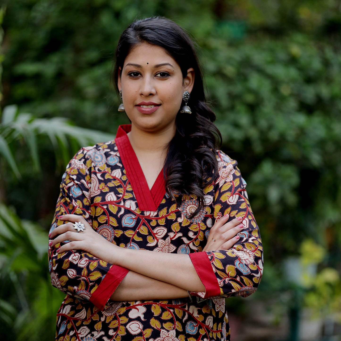 Kalamkari Kurta with Palazzo & Dupatta Set