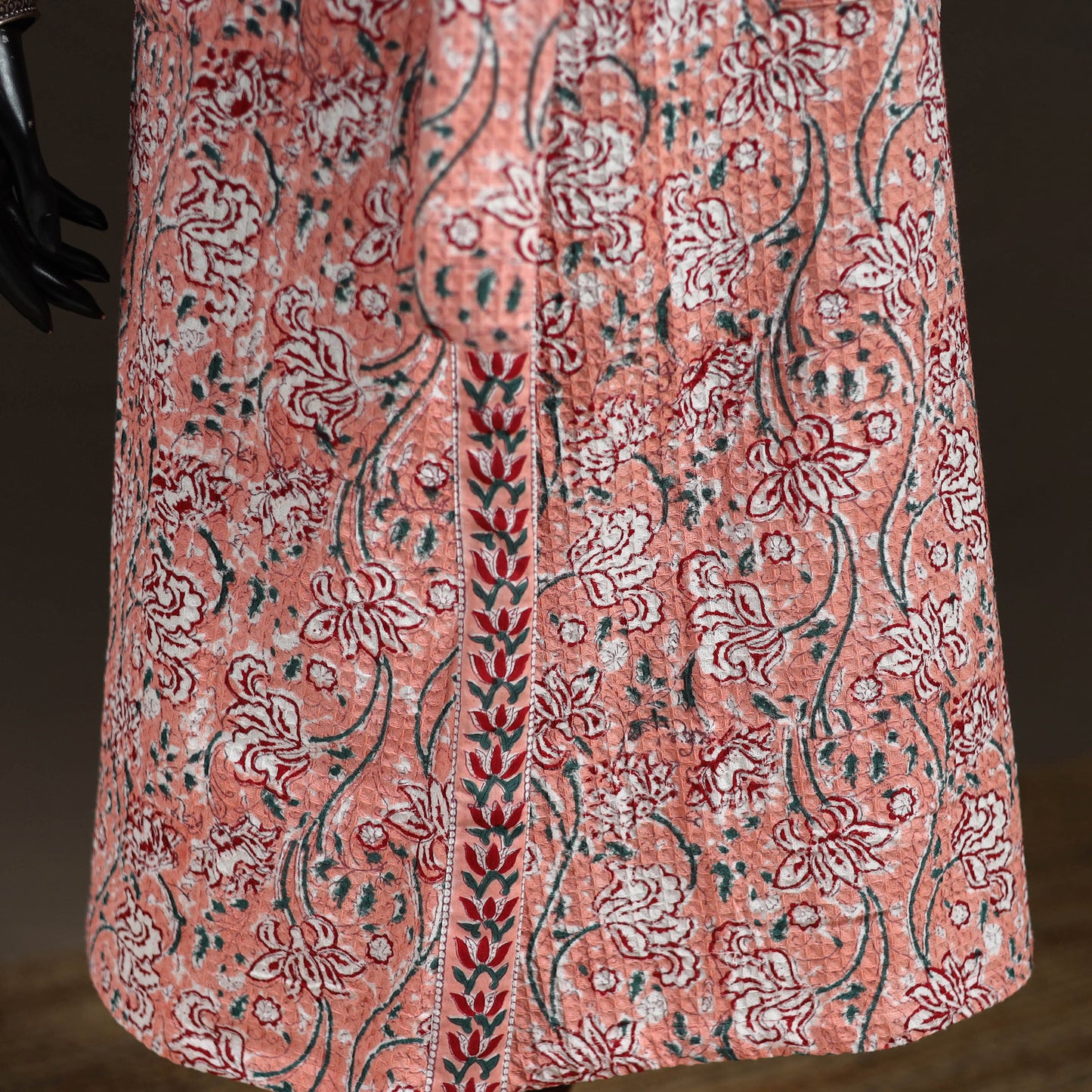 Sanganeri Hand Block Print Waffle Weave Cotton Bath Robe 25
