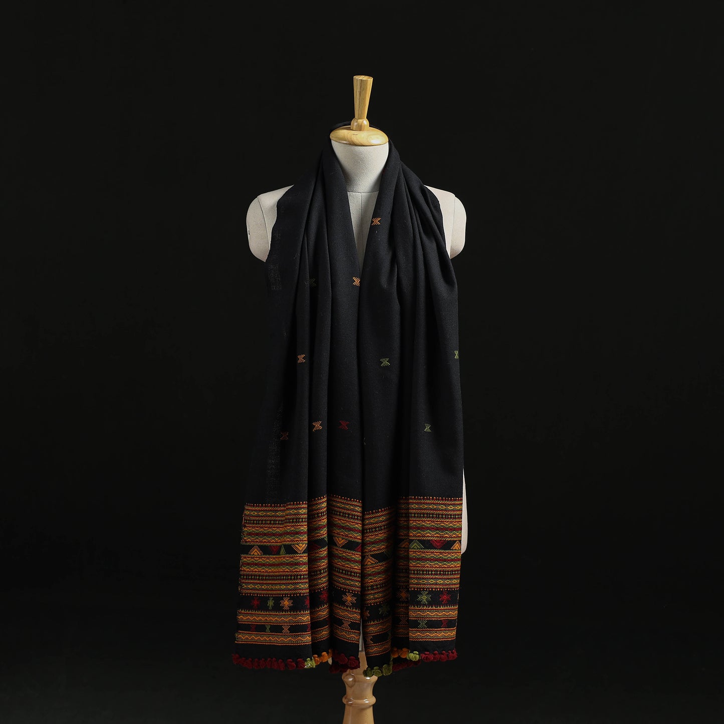 Kutch Handwoven Merino Wool Dhabla Shawl 71