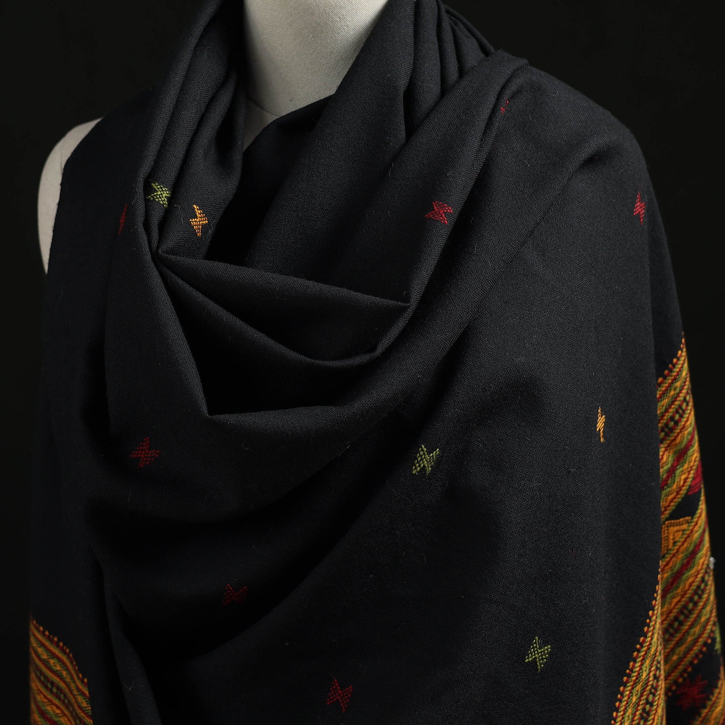 Kutch Handwoven Merino Wool Dhabla Shawl 71