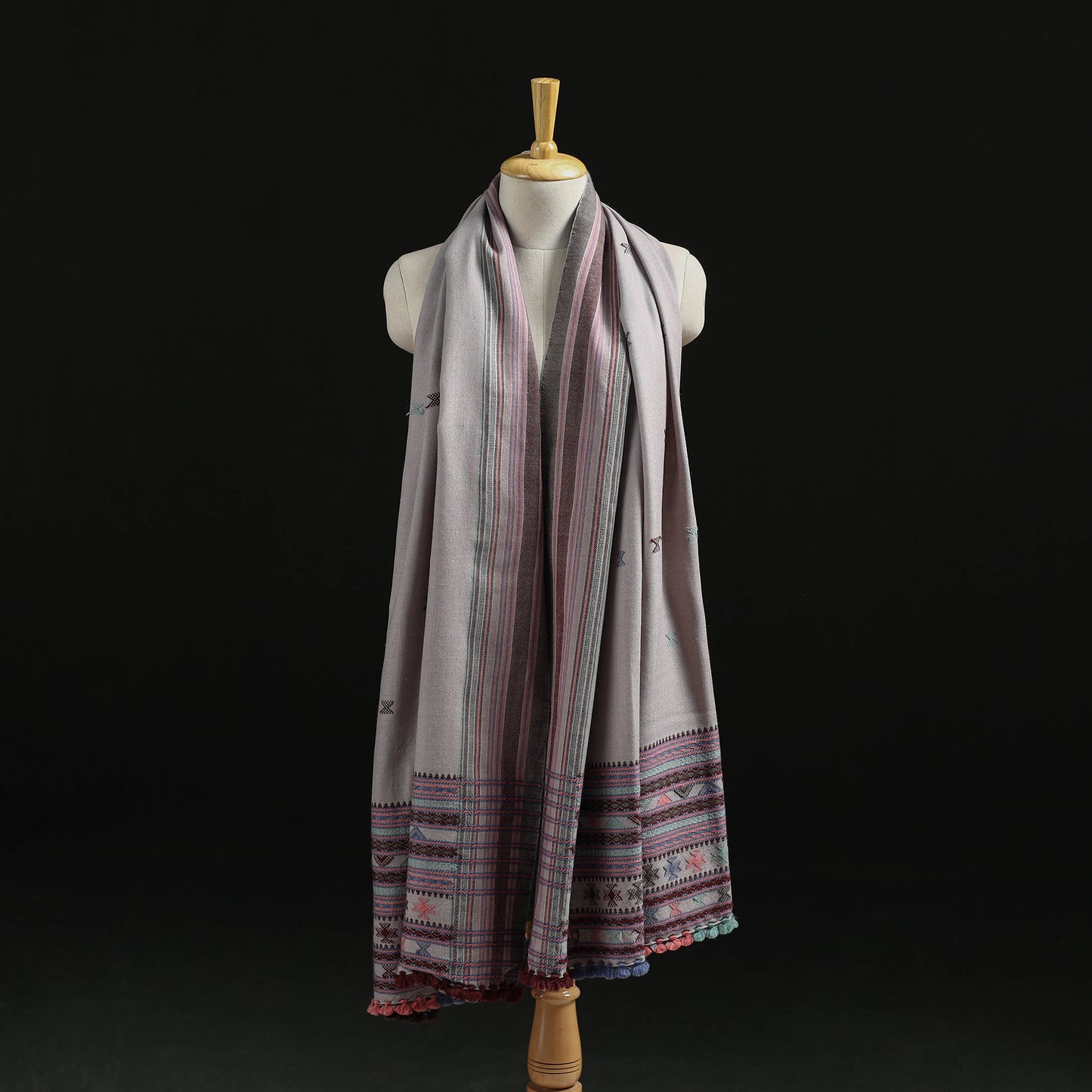 Kutch Handwoven Merino Wool Dhabla Shawl 72