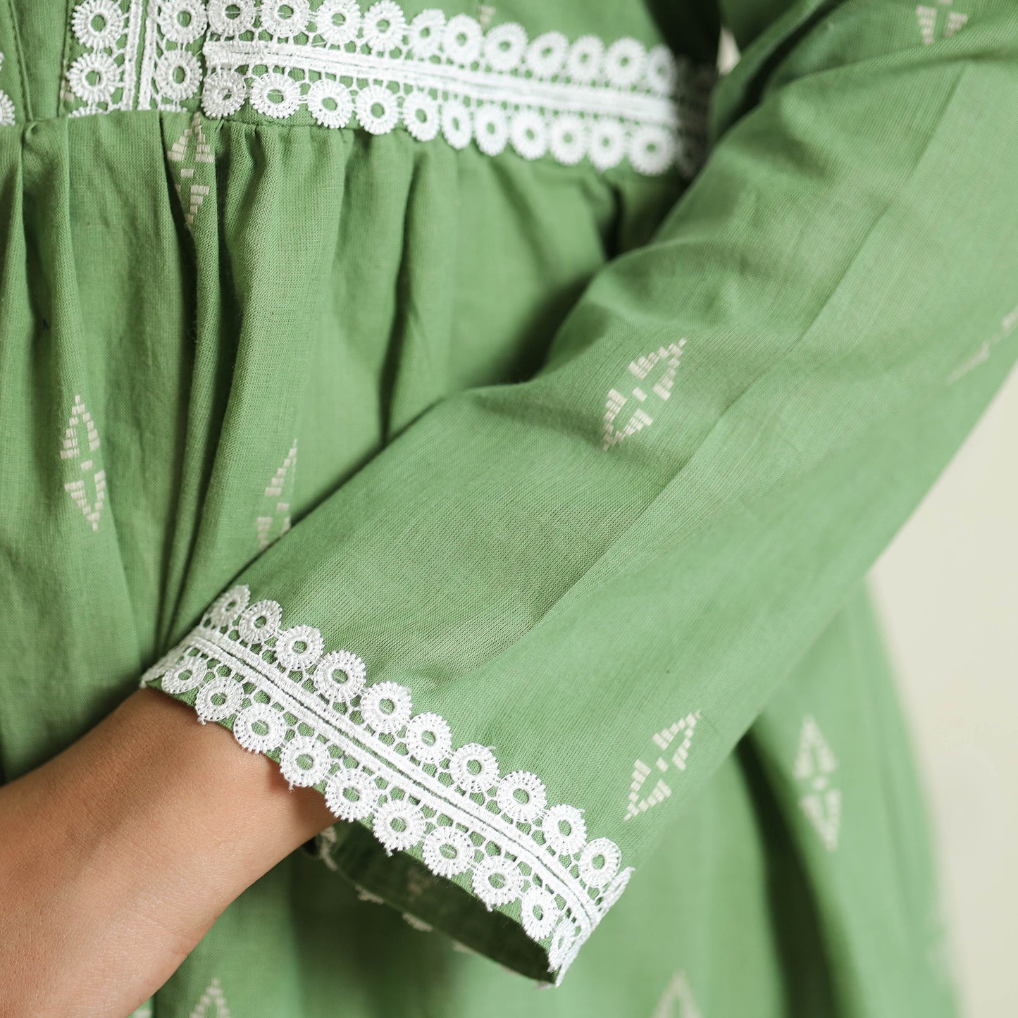 Buy Jacquard Cotton Flared Gher Dress Online at iTokri.com