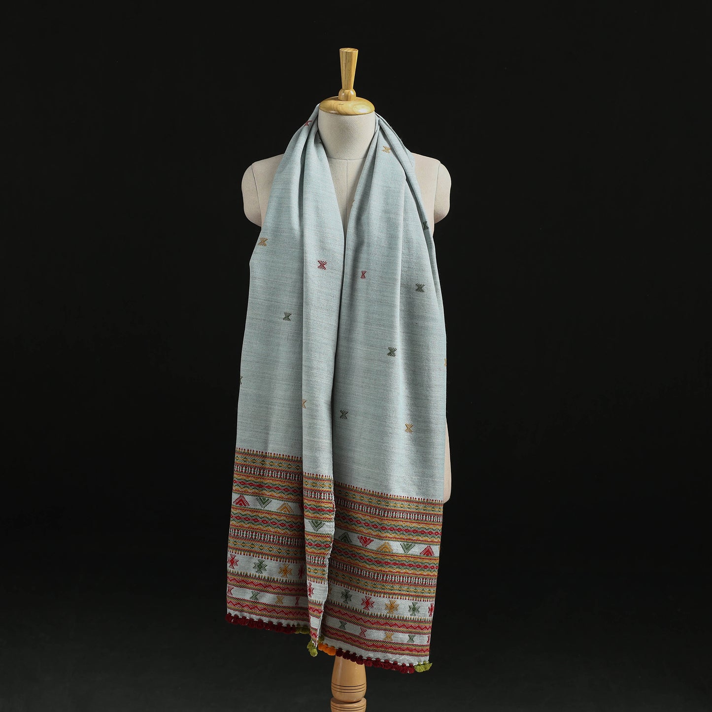 Kutch Handwoven Merino Wool Dhabla Shawl 73