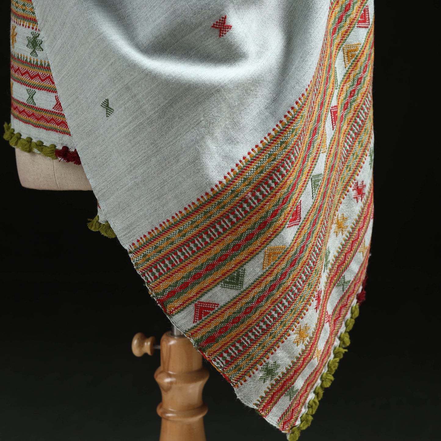 Kutch Handwoven Merino Wool Dhabla Shawl 73