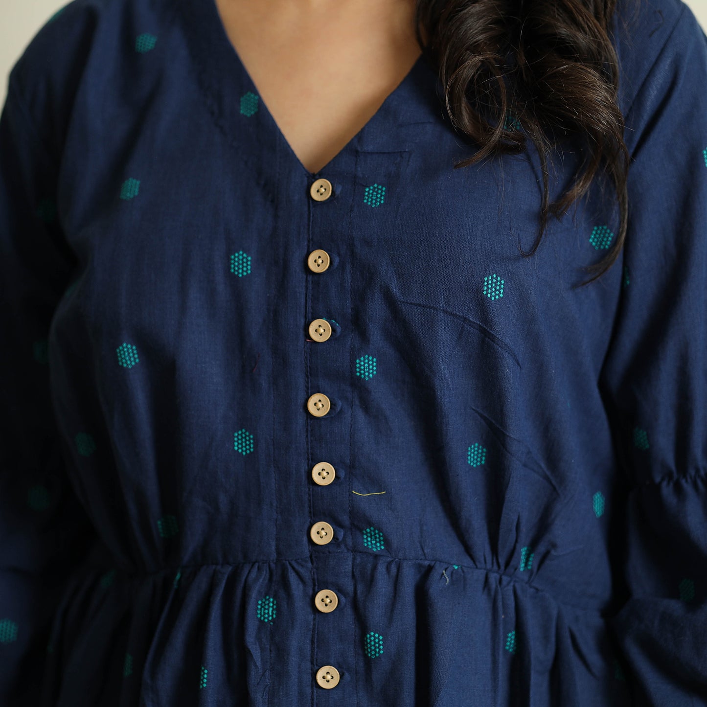 Buy Jacquard Cotton Flared Gher Dress Online at iTokri.com