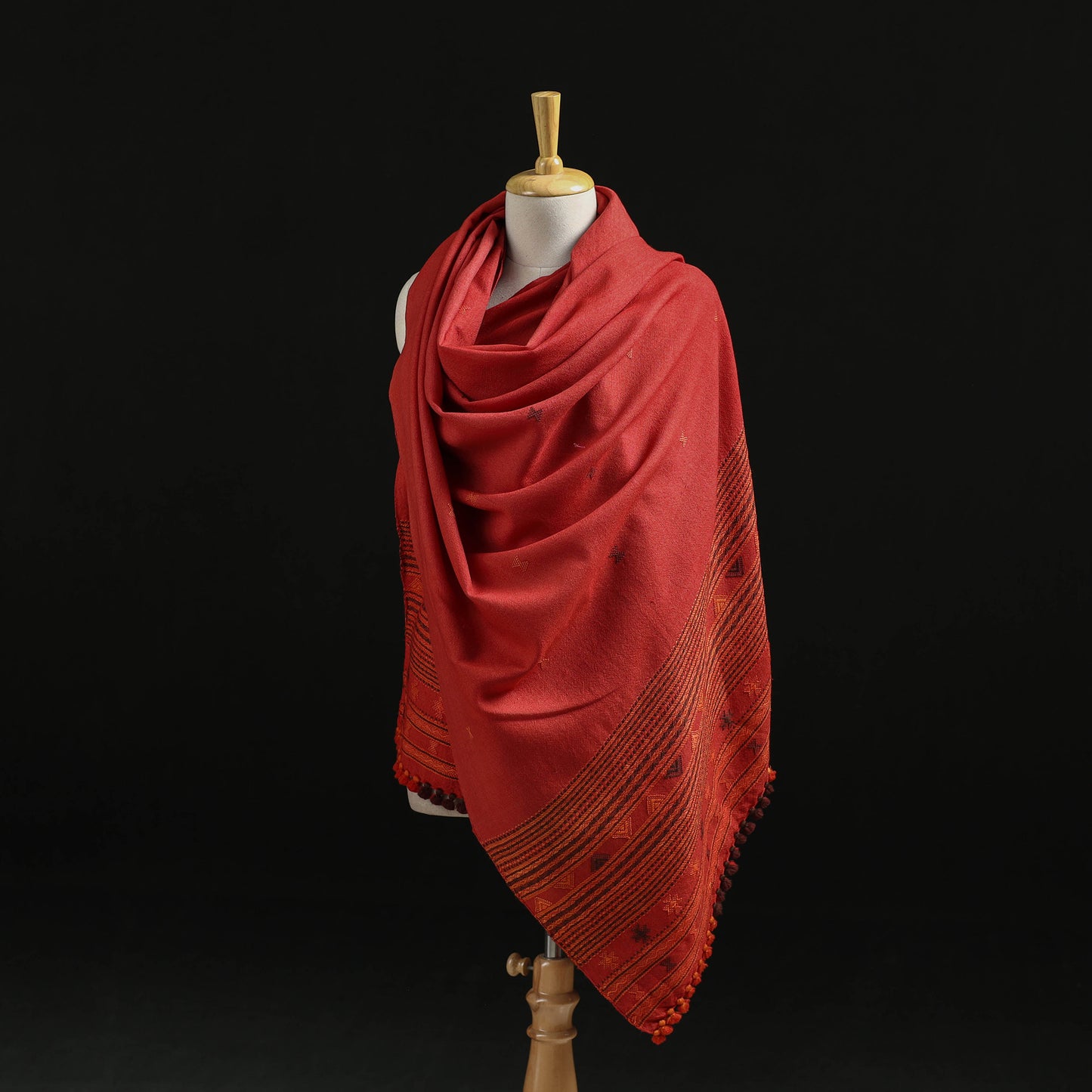 Kutch Handwoven Merino Wool Dhabla Shawl 75