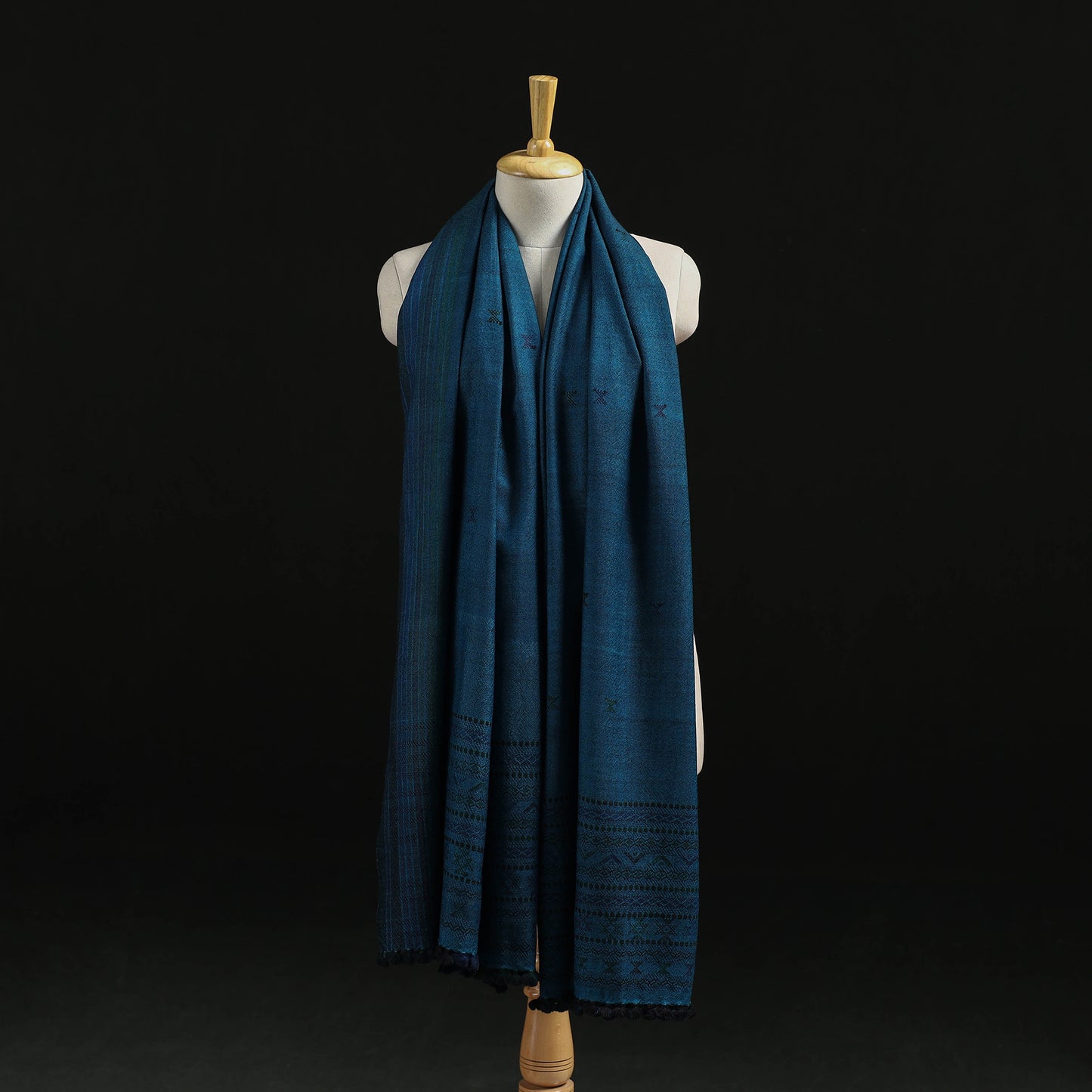 Kutch Handwoven Merino Wool Dhabla Shawl 76