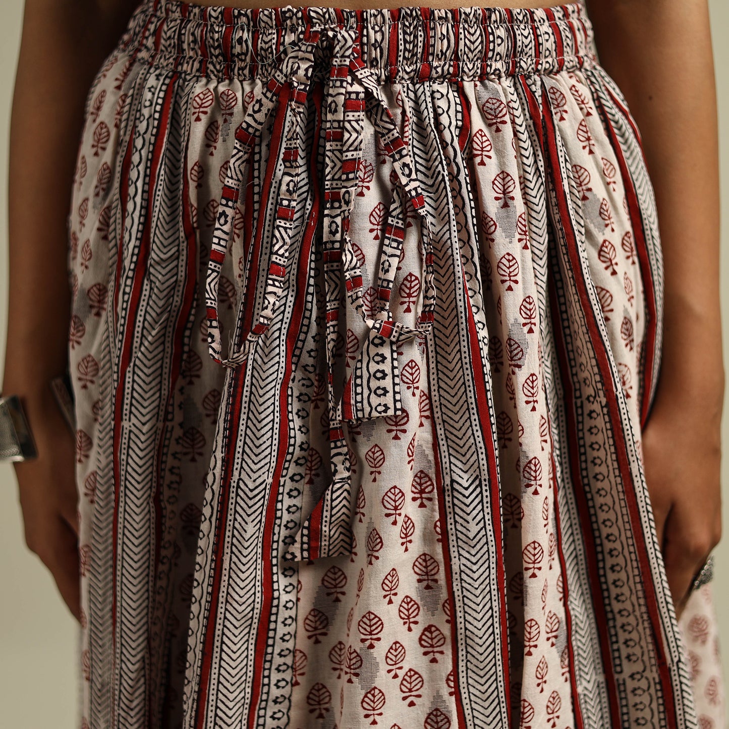 Bagh Hand Block Print 24 Kali Patchwork Cotton Long Skirt 25