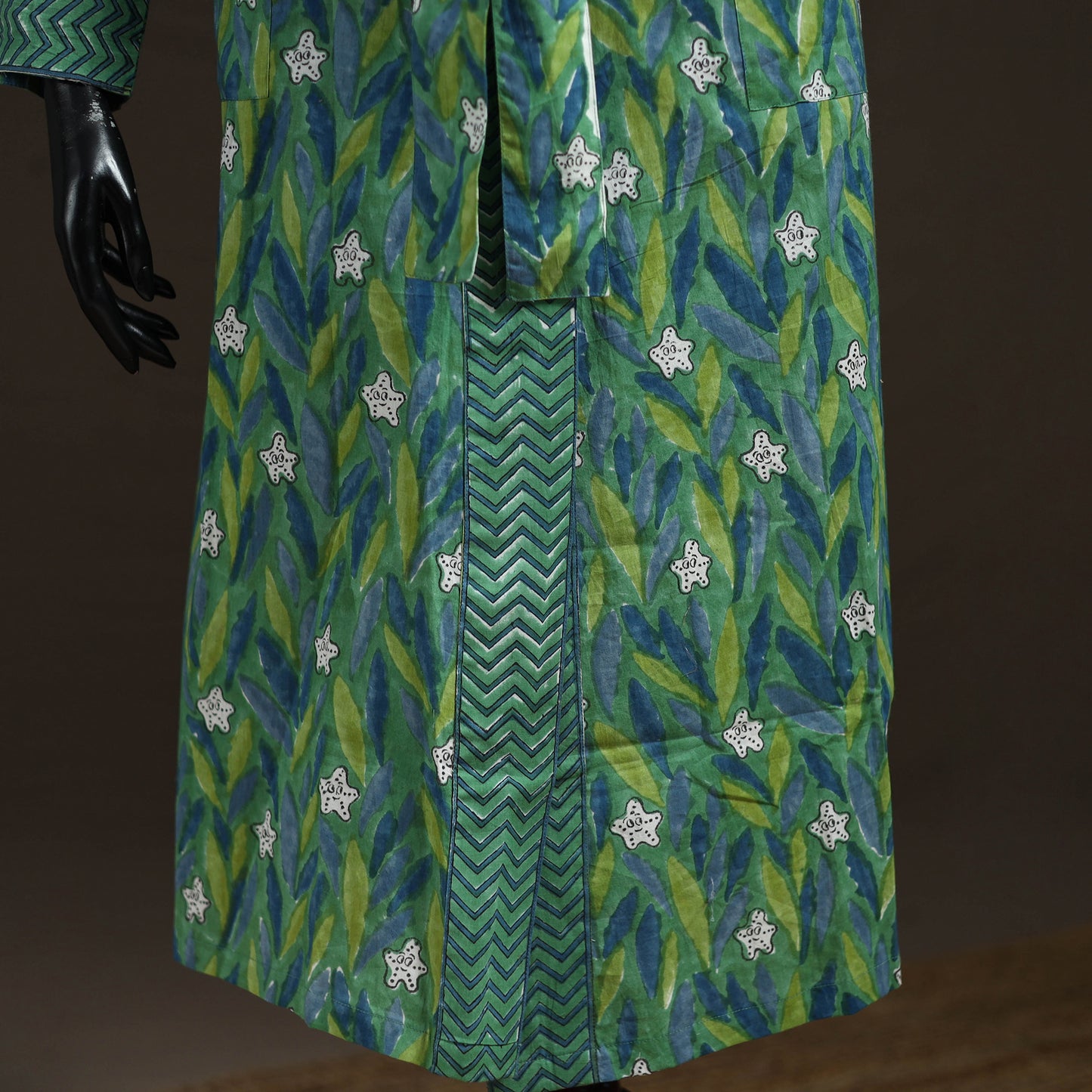 Sanganeri Hand Block Print Cotton Bath Robe 39