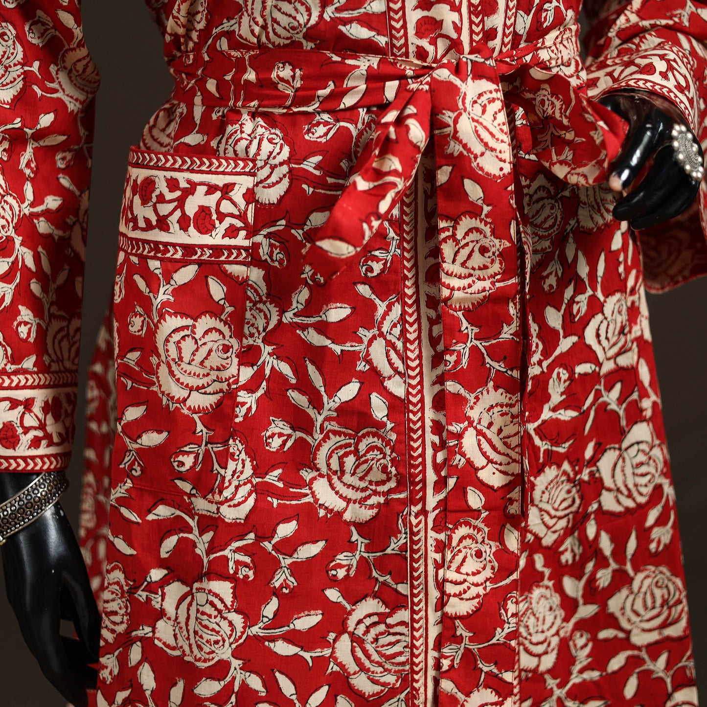 Sanganeri Hand Block Print Cotton Bath Robe 40