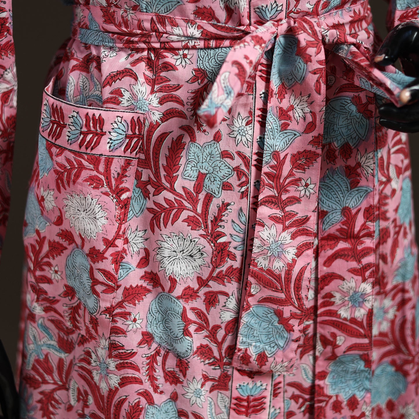 Sanganeri Hand Block Print Cotton Bath Robe 42
