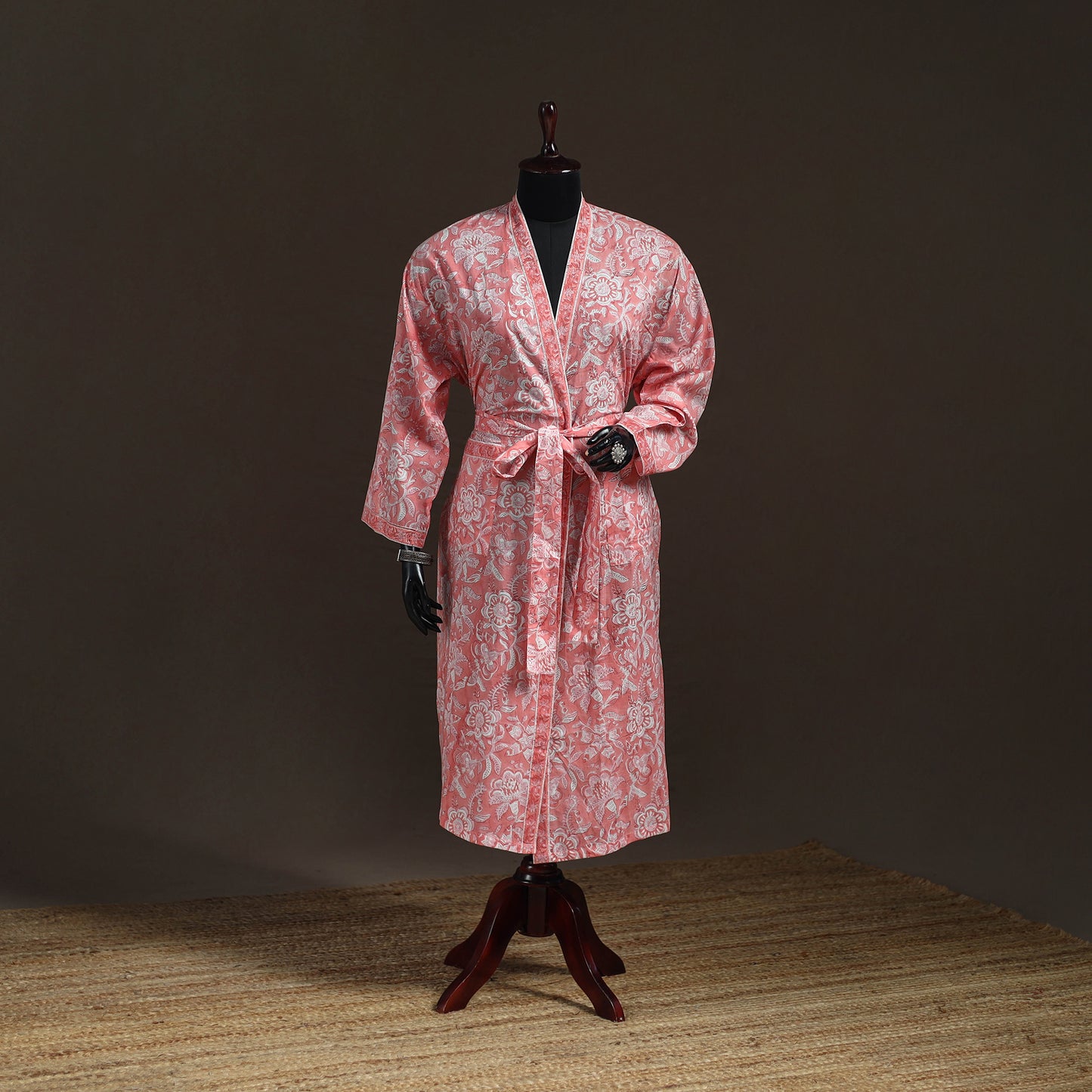 Sanganeri Hand Block Print Cotton Bath Robe 43
